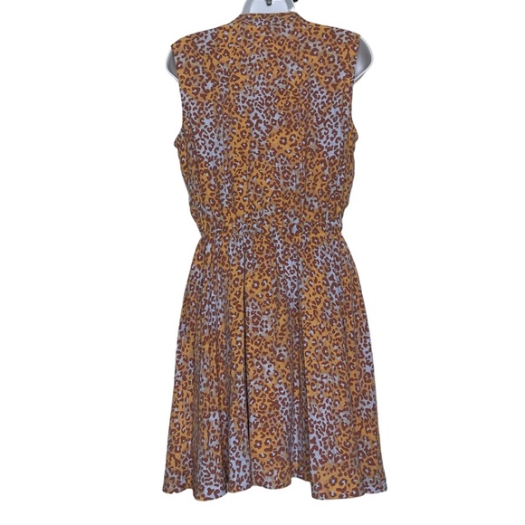 New Nine West Leopard Print Button Front Sleeveless Dress Small - Picture 6 of 6